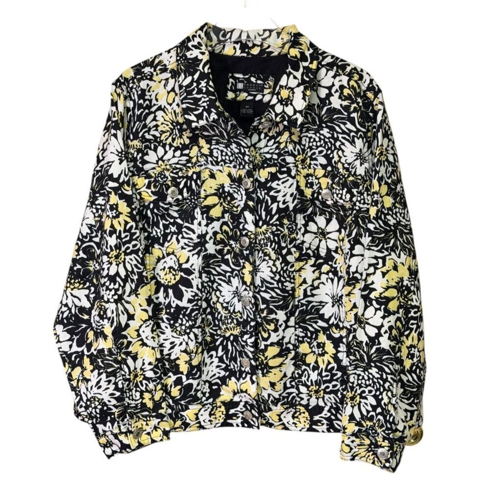 Carole Little Woman Linen Floral Jacket 3X